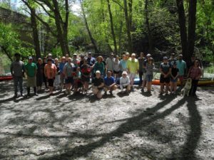 30 TVCC Paddlers showed up for the Coosawattee Trip on April 16th, despite pushy current and some downed trees.