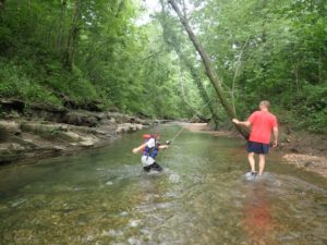 Henry and Seth on Spring Creek.
